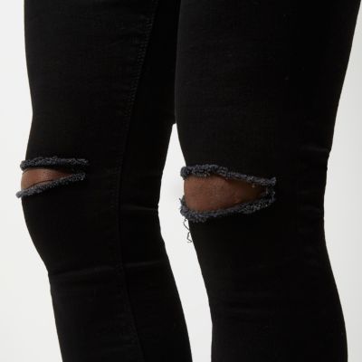 Black ripped super skinny Danny jeans